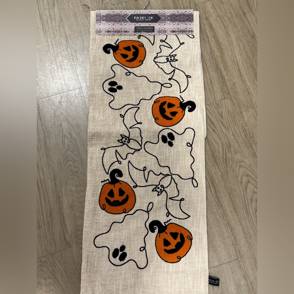 Rachel Zoe Halloween Table Runner - Orange and Black